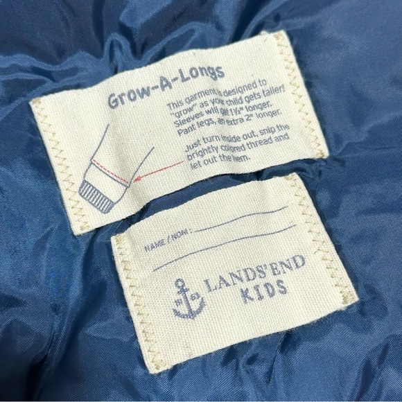 Land’s End Red Hooded Puffer Coat Girl or Boy Size Large 14-16 - Picture 8 of 9